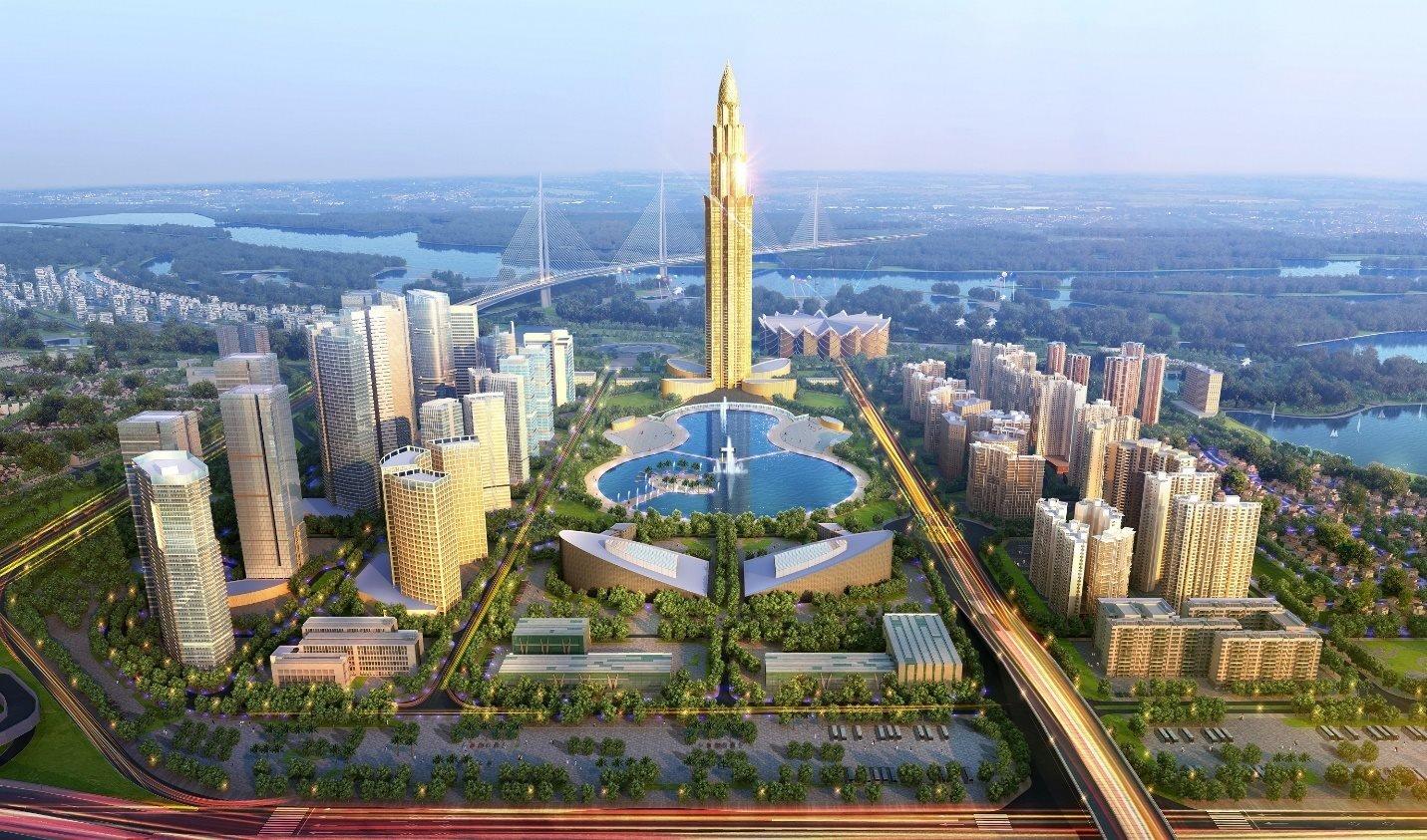 Tháp trung tâm tài chính cao 108 tầng nằm trong Dự án thành phố thông minh Bắc Hà Nội sẽ được khởi công vào ngày 10/11 sắp tới